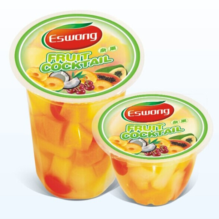 canned plastic fruit cup